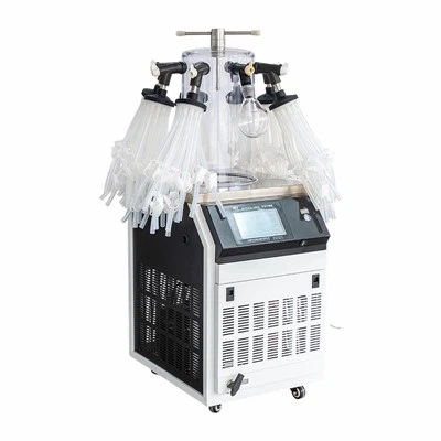 ما هي المواد المستخدمة في بناء مجفف التجميد القياسي من نوع الجرس؟